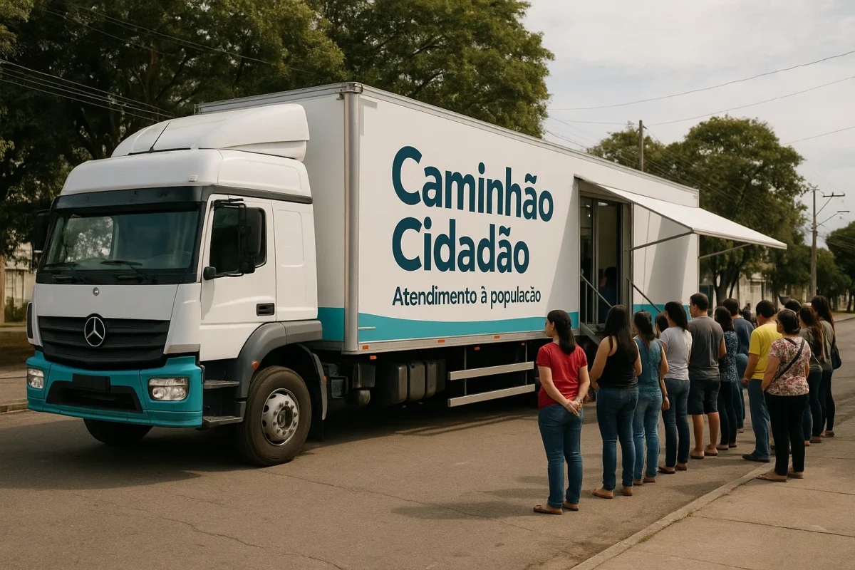 Caminhão Cidadão leva serviços gratuitos para a população nesta quinta (14/08)
