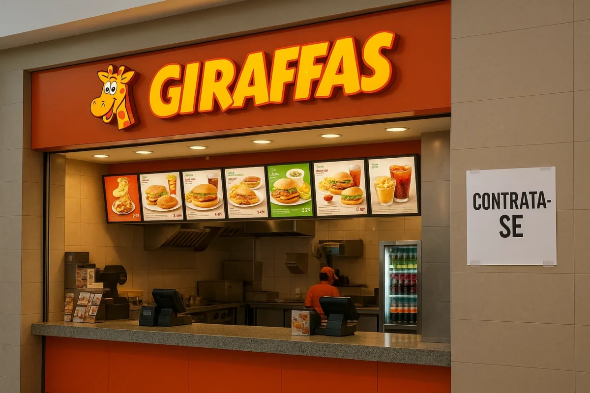 Giraffas oferece 290 vagas de emprego; descubra como se candidatar