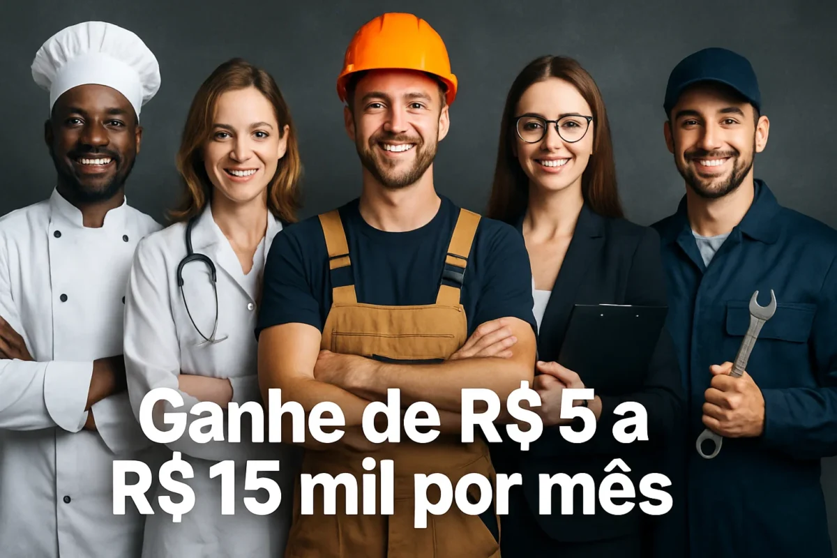 Conheça as 5 profissões com curta formação e salários altos de R$ 5 mil, R$ 7 mil e até R$ 15 mil