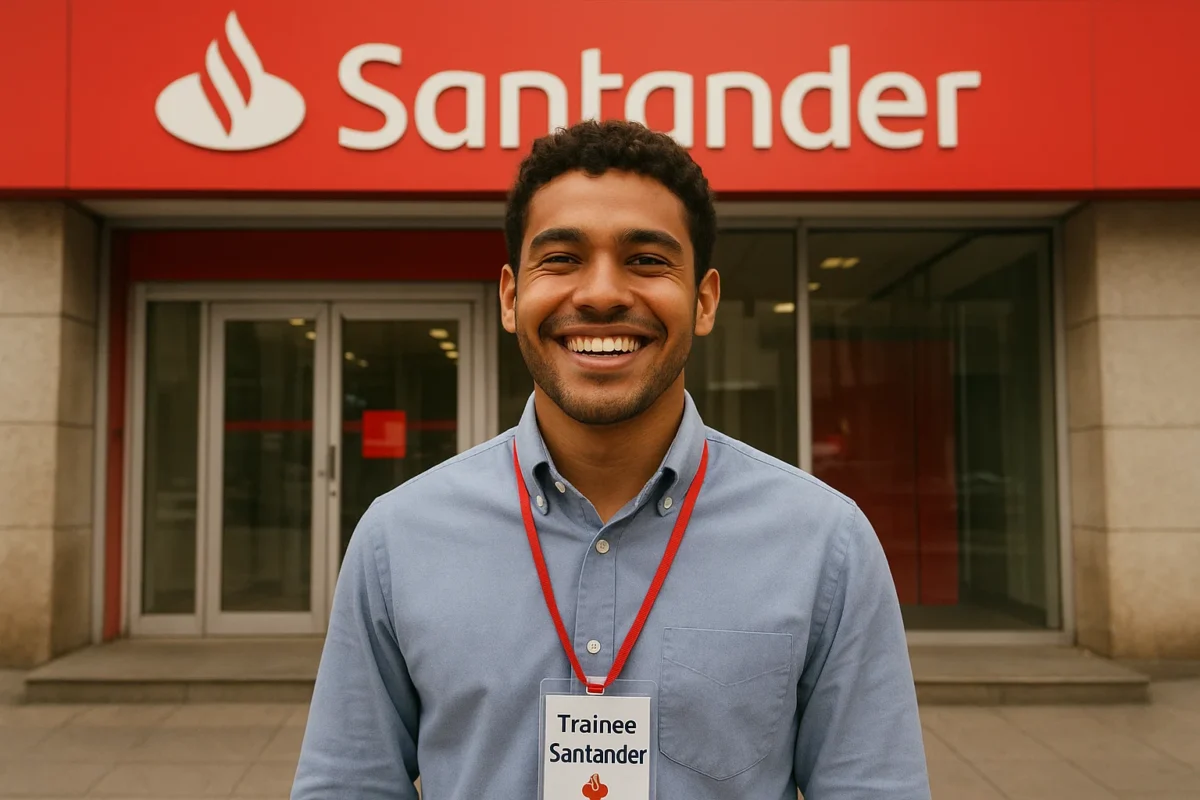 Já pensou em trabalhar no Santander? Banco lança programa com salários de R$ 9,2 mil mais benefícios