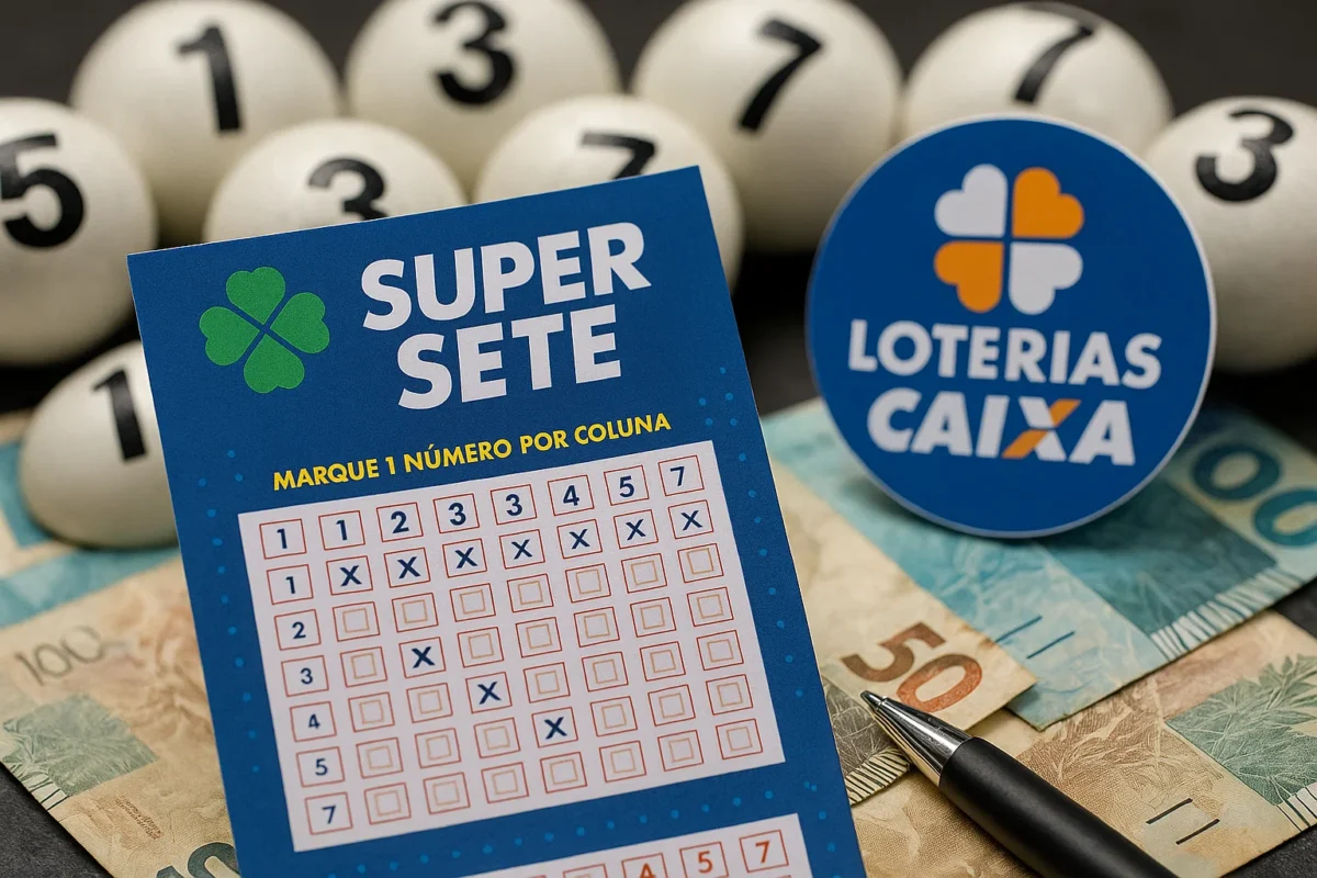 Super Sete hoje (29/09):com prêmio estimado de R$ 1,6 MILhÃO; confira o horário
