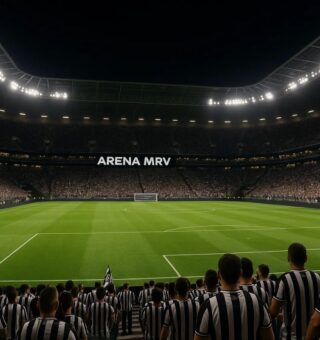 Imagem do estádio durante o jogo do Atlético-MG x Juventude