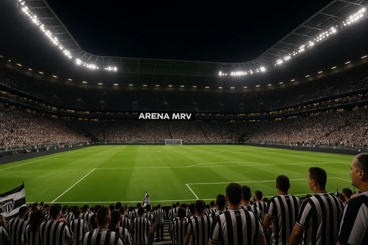 Imagem do estádio durante o jogo do Atlético-MG x Juventude