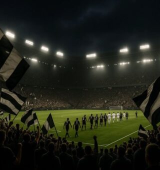 Imagem da arquibancada assistindo o jogo do Corinthians x Athletico-PR