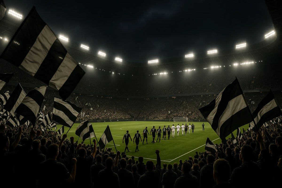 Imagem da arquibancada assistindo o jogo do Corinthians x Athletico-PR