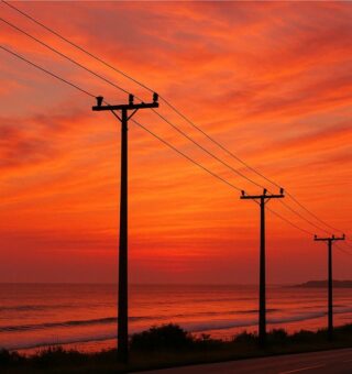 Imagem de um fim de tarde de verão no litoral norte
