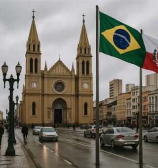Imagem do Feriado em Curitiba em um dia nublado