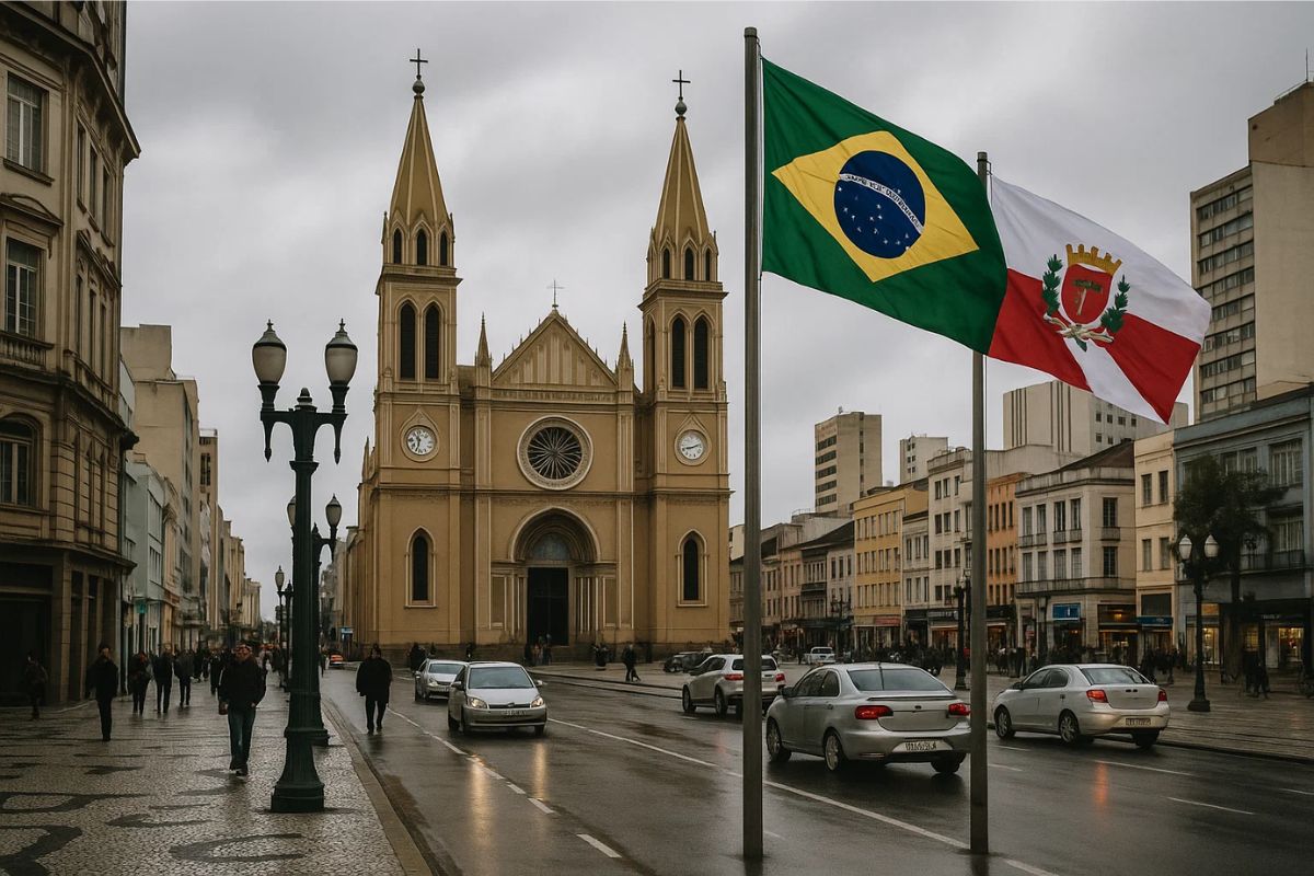 Imagem do Feriado em Curitiba em um dia nublado