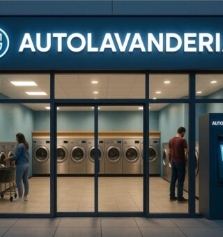 Facha de uma lavanderia self-service