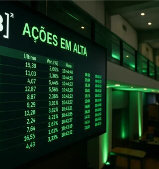 Natura em alta no painel de ações da B3