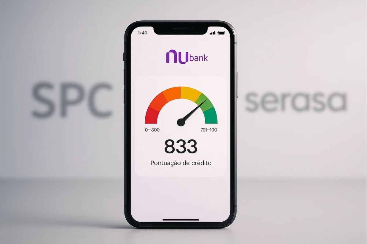 Aplicativo do Nubank na tela do Nuscore