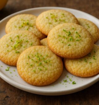 biscoitos de limão em um prato