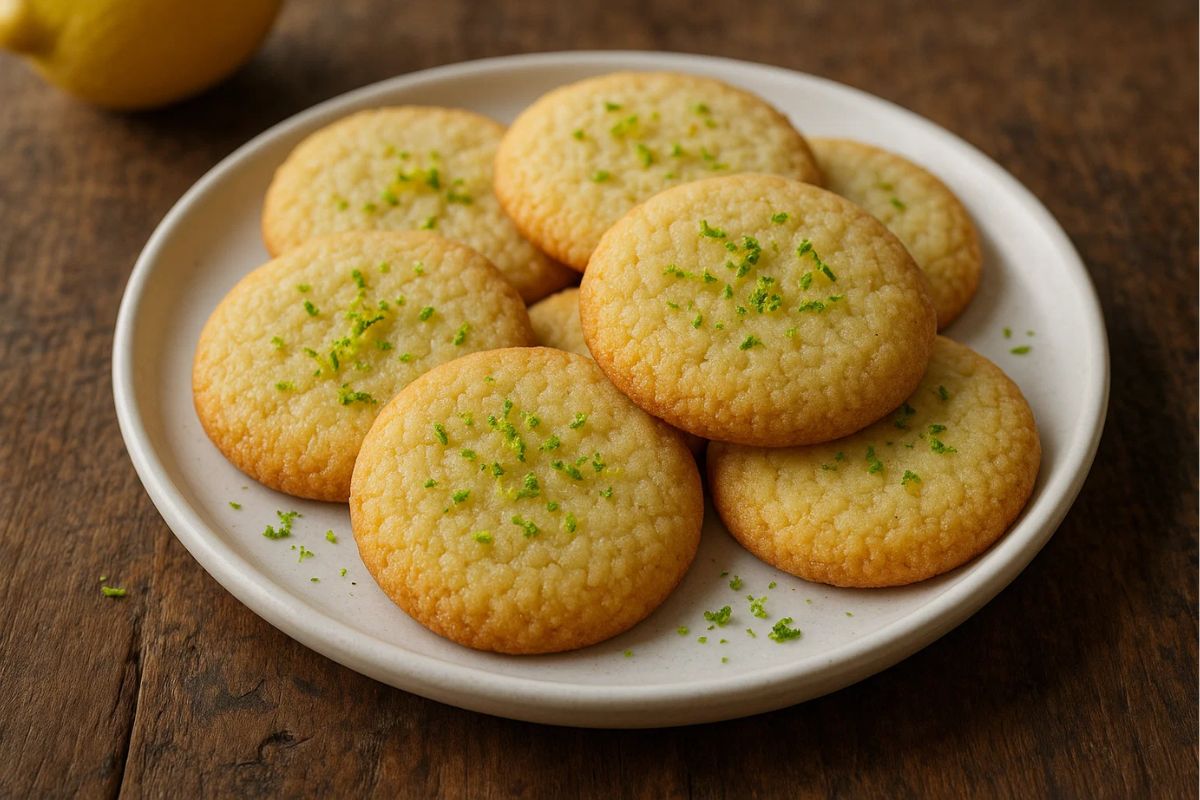 biscoitos de limão em um prato