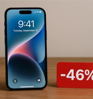 Imagem do iPhone 15 com desconto de 46%