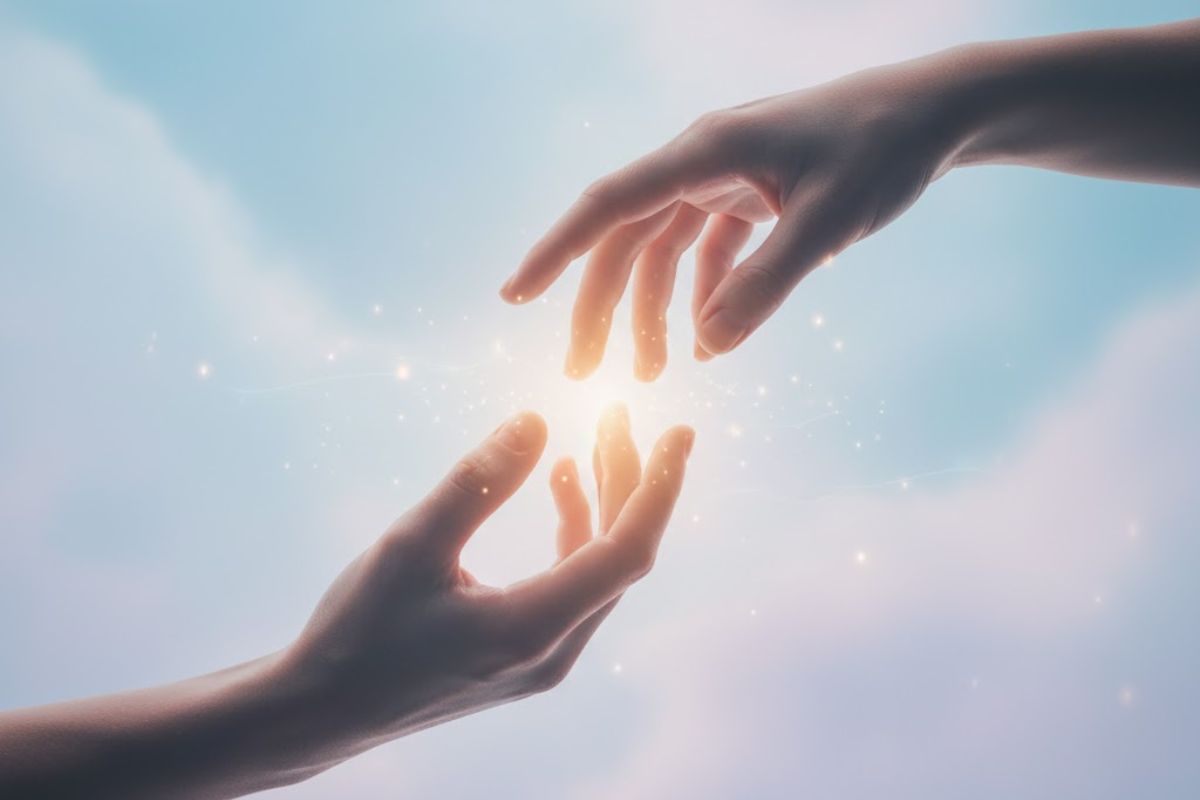 Imagem de duas mãos representando um altruísmo