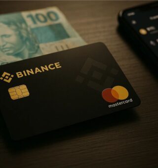 Binance Card em cima de uma mesa
