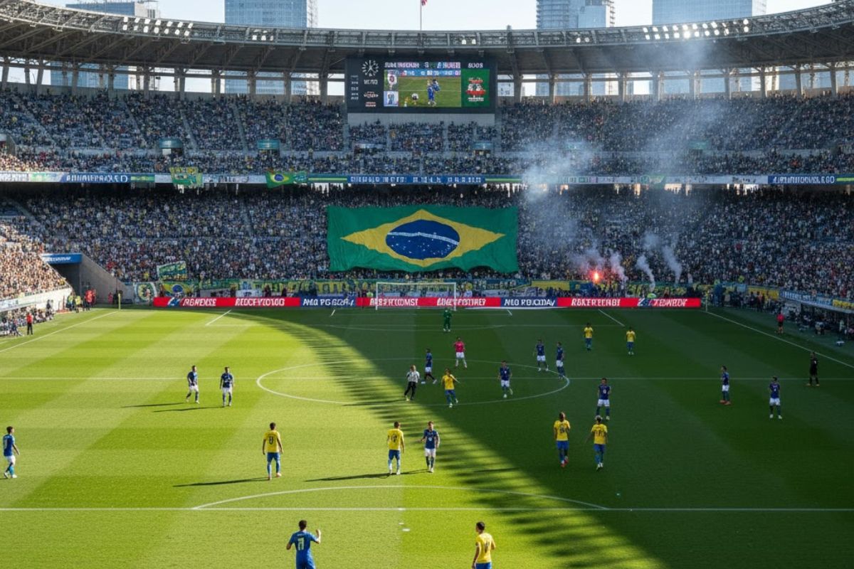 Imagem do estádio durante Brasil e Japão