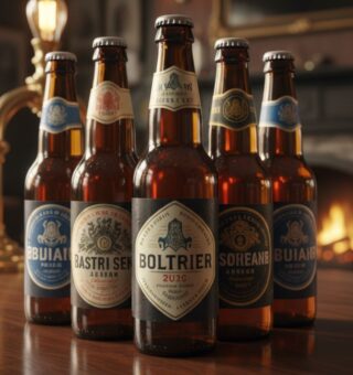 Algumas garrafas de cerveja em cima de uma mesa