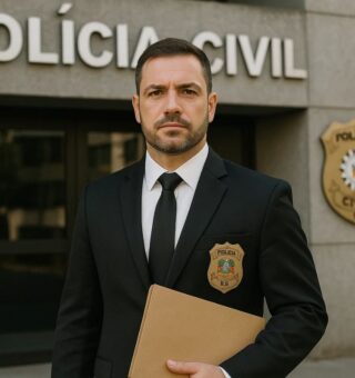 Um delegado após fazer seu Concurso PC-RS 2025
