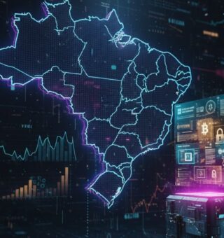 Ilustração do mapa do Brasil, Grok