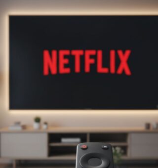 Uma pessoa tentando cancelar a Netflix apontando o controle para a televisão