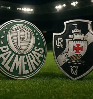 Escudos em 3D do Palmeiras x Vasco