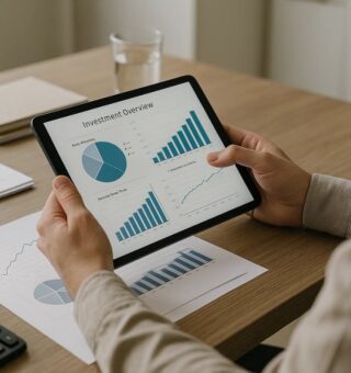 Uma pessoa analisando o seu perfil de investidor