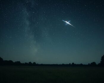 Um satélite da Starlink no céu