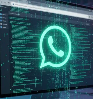 WhatsApp Web em uma tela do computador