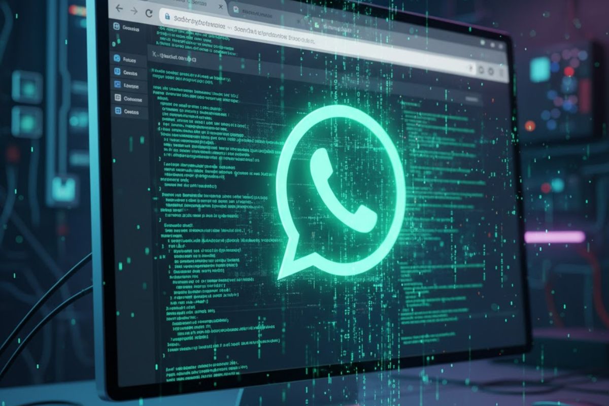 WhatsApp Web em uma tela do computador