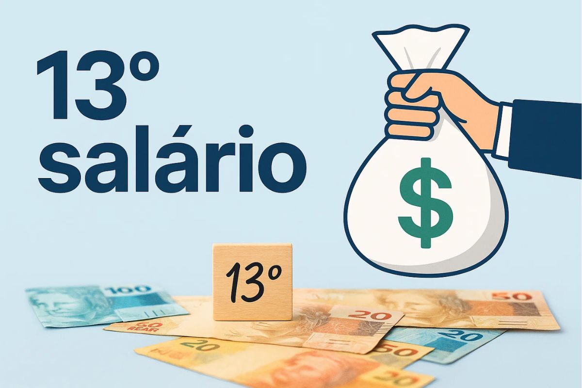Ilustração do 13º salário