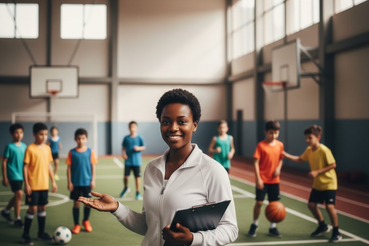 Uma professora feliz com o apoio à Lei de Incentivo ao Esporte