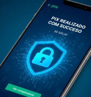 PIX na tela de bloqueio em um celular