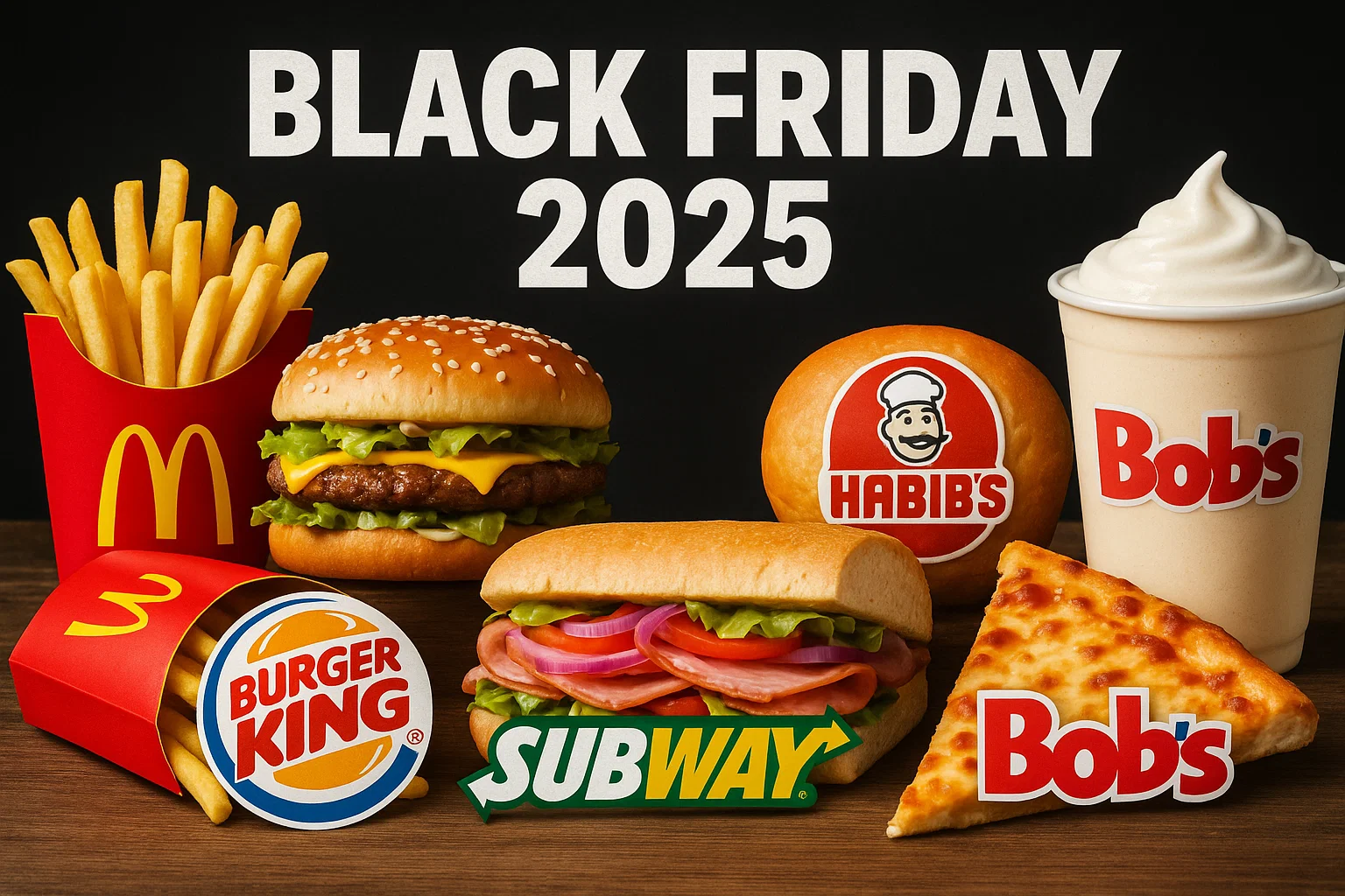 Só na Black Friday: Descontos imperdíveis e ofertas exclusivas no McDonald’s, Burger King, Subway, Habib's e Bob’s Geração: FDR