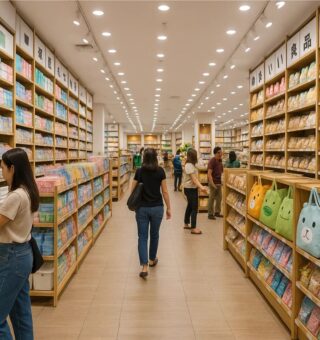 Imagem do interior da loja concorrente da Havan