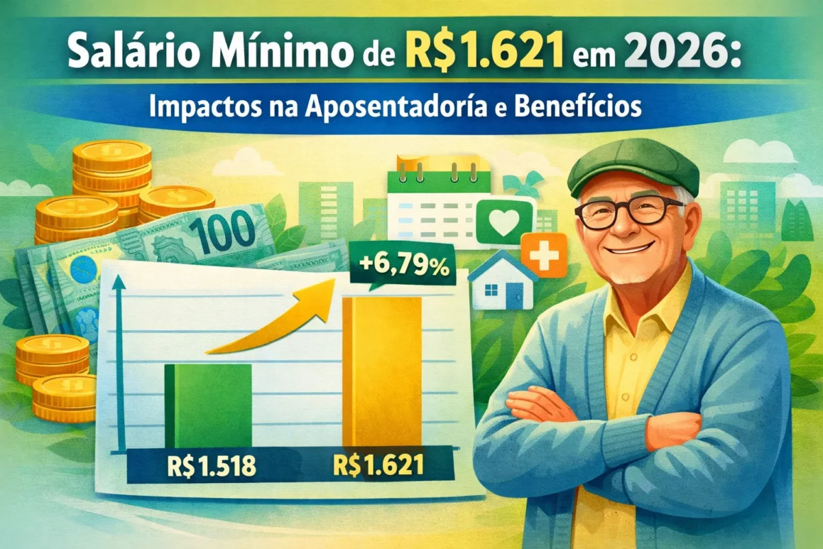 Como o aumento do SALÁRIO MÍNIMO em 2026 pode impactar sua APOSENTADORIA e benefícios