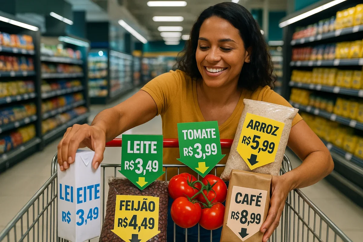 Cesta básica fica mais barata em 24 capitais — veja o que puxou a redução