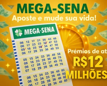 Mega-Sena acumula e prêmio sobe para R$ 12 milhões em sorteio de hoje, 6 de dezembro