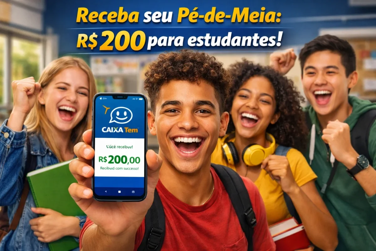 Pé-de-Meia: Estudantes de maio e junho recebem R$ 200 nesta quarta-feira (24/12); veja os detalhes do pagamento!