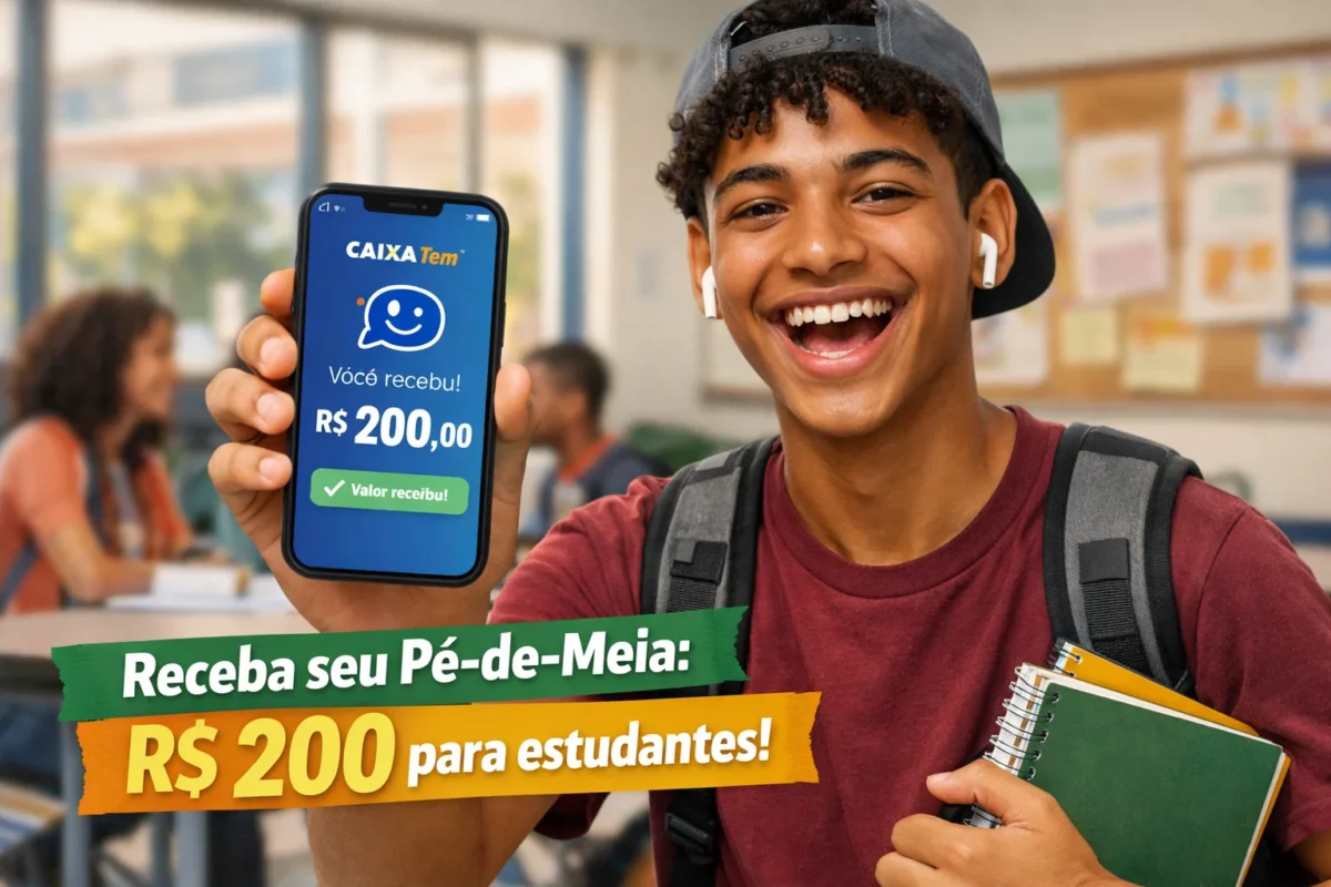Pagamento do Pé-de-Meia acontece nesta terça (23/12); veja quem recebe de R$ 200