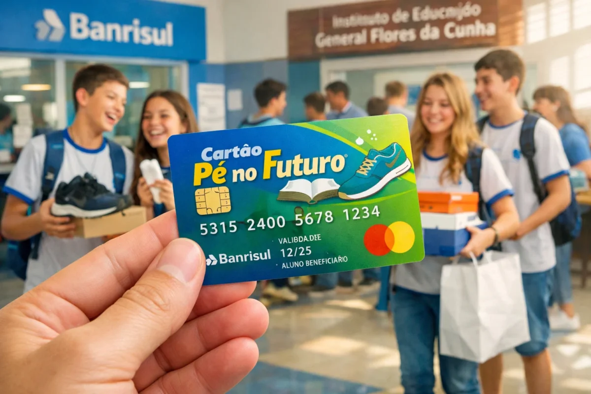 Cartão Pé no Futuro: Estudantes podem retirar R$ 150 para compra de tênis e meias