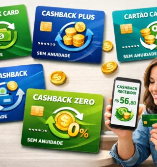 Cartões sem anuidade que dão cashback real; veja os 5 com melhor retorno