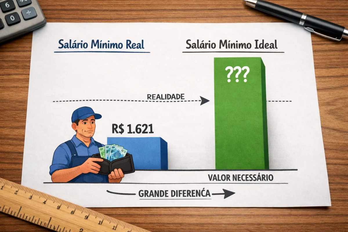 Salário Mínimo Ideal deveria ser de R$ 7,1 mil em 2026, aponta DIEESE