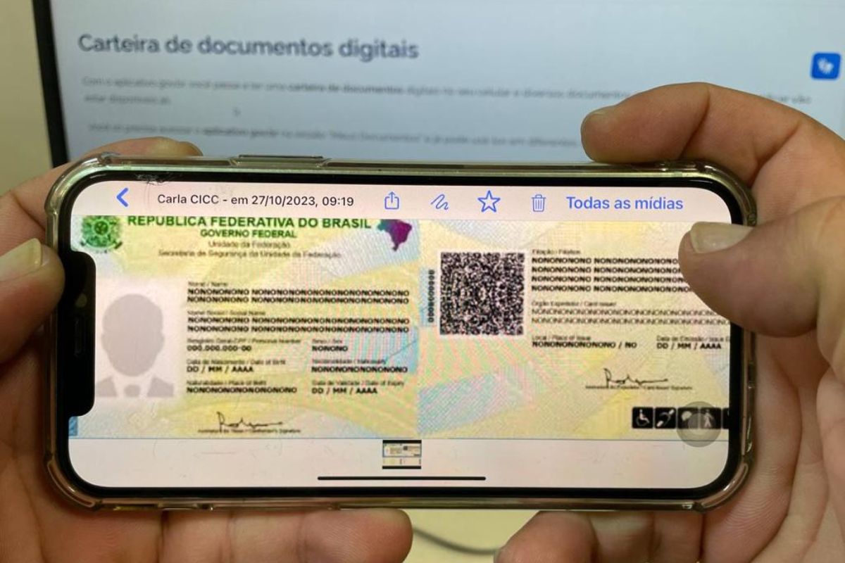 Imagem: de uma CIN digital no celular