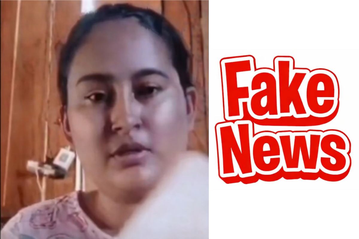 Uma jovem com certificado na mão fala em fake news
