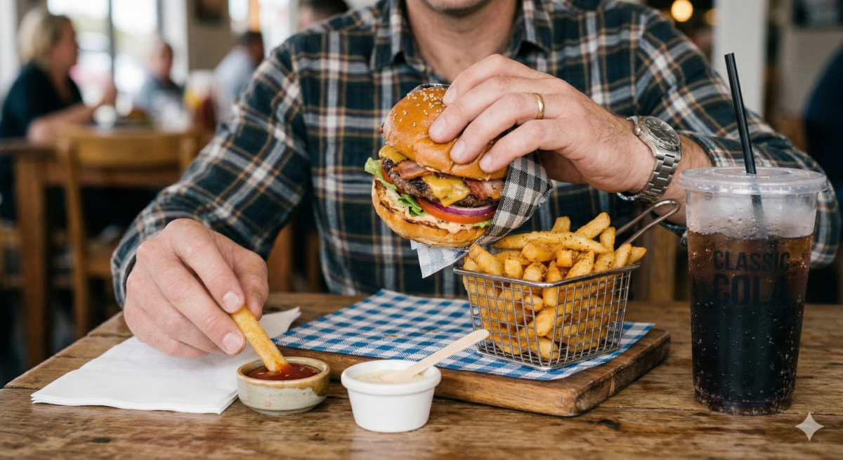 Essa é a lista de alimentos que você deve evitar para não ter o corpo inflamado (foto: Gerada por IA/ Gemini)