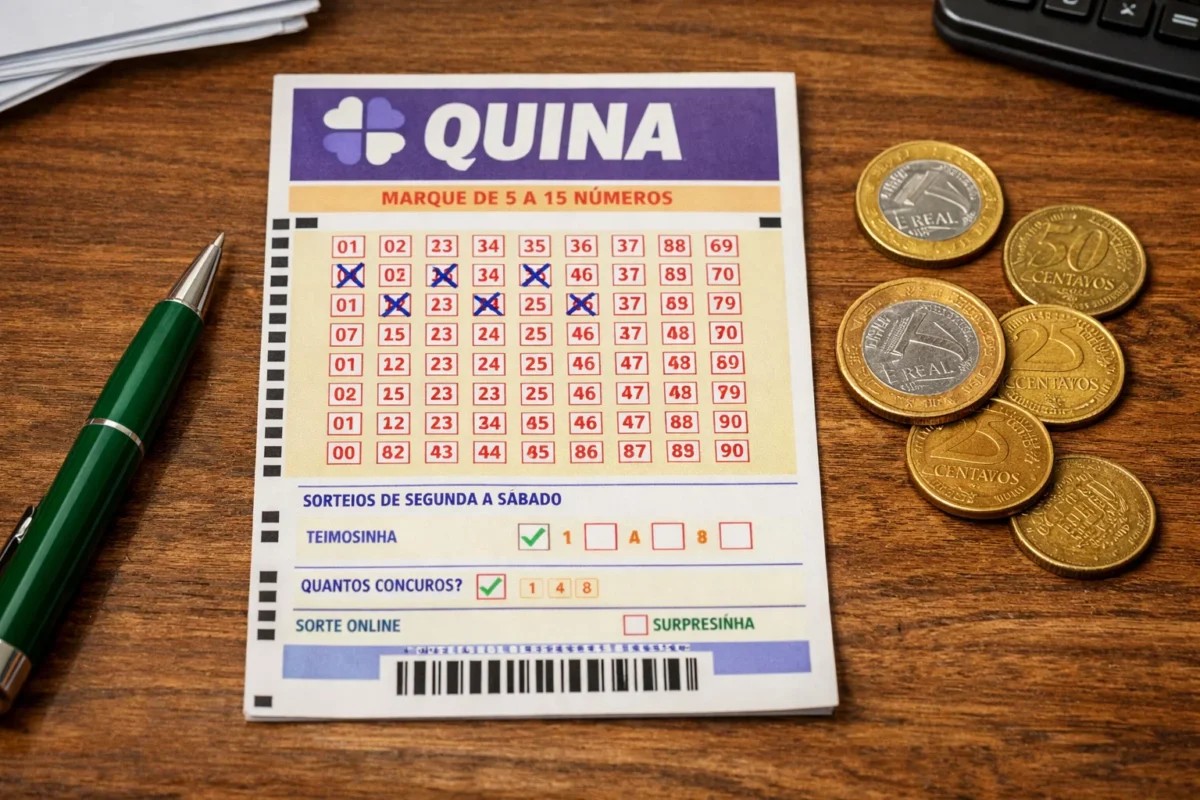 Milionário? Veja os números sorteados na Quina 6966 de hoje