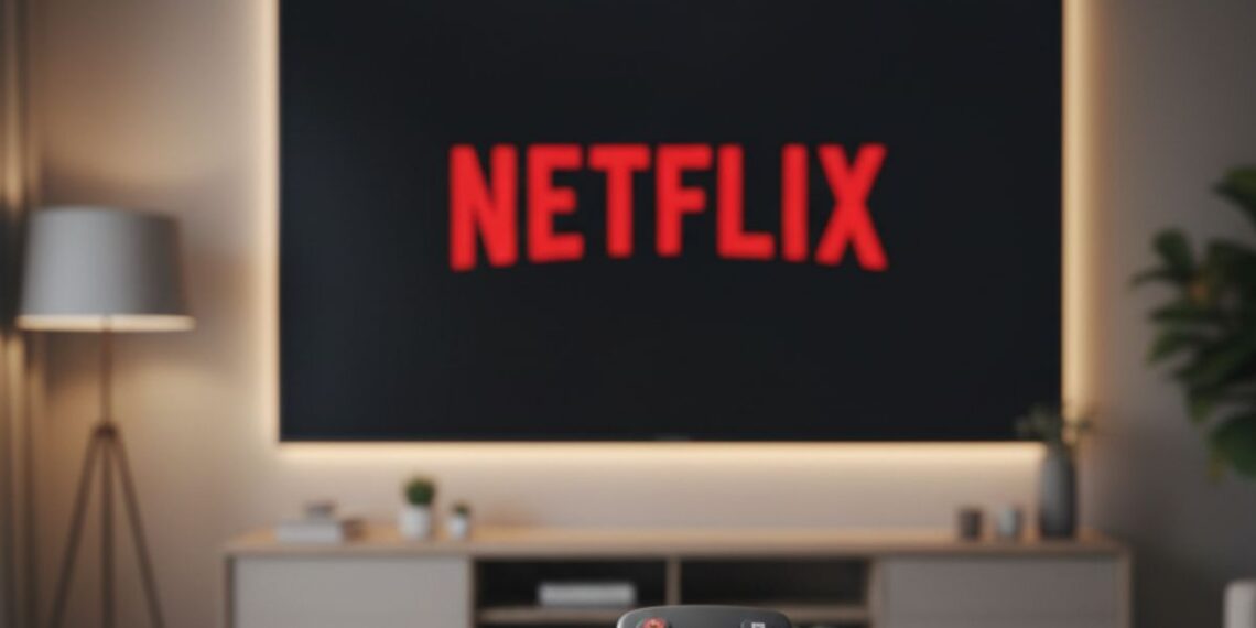 Netflix na tela de uma televisão