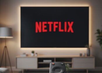 Netflix na tela de uma televisão