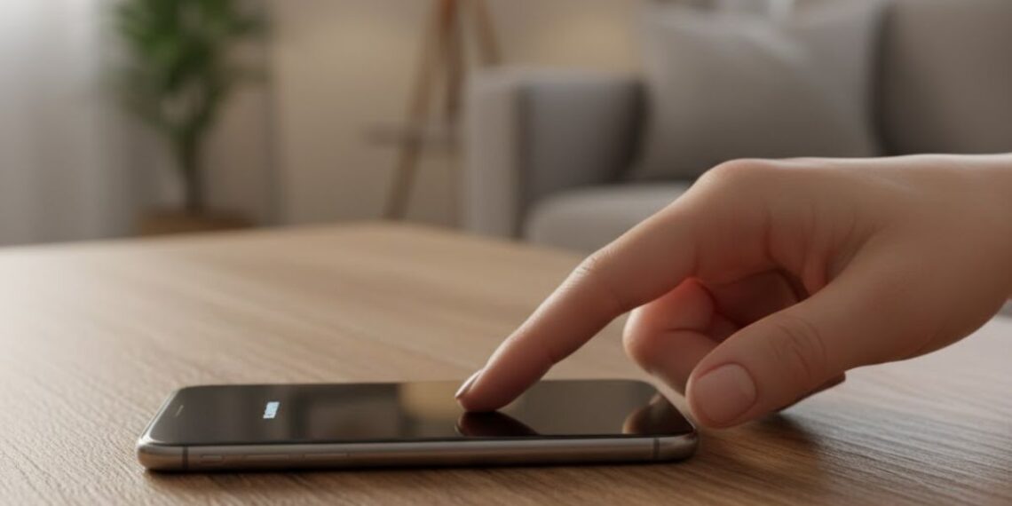 Celular na mesa de garantia para empréstimo
